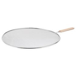 Foto van Universele rvs spatdeksel/afgietdeksel voor pannen van 33 cm - pannendeksels