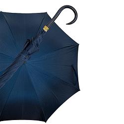 Foto van Gastrock paraplu - italiaanse satijn stof - donkerblauw - gelamineerd essenhout handvat - 61 cm doorsnede - 91 cm lang