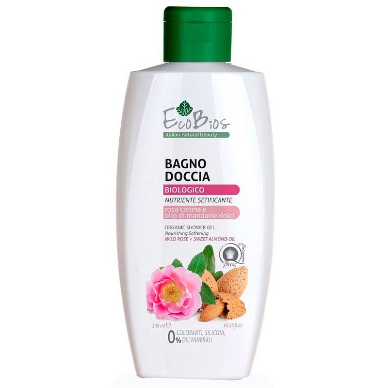 Foto van L'serboristica douchegel organic 300 ml vegan wit