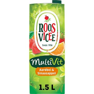 Foto van Roosvicee fruitdrink multivit aardbei & sinaasappel 1.5l bij jumbo