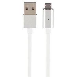 Foto van Velleman oplaadkabel usb 2.0/micro-usb 1 meter aluminium wit