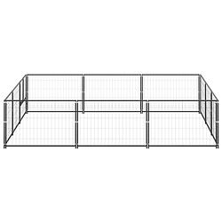 Foto van The living store hondenkennel - grote buitenren 300x300x70 cm - zwart staal