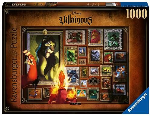 Foto van 1000 stukjes puzzel - scar (disney villainous collection)