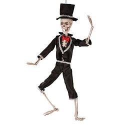 Foto van Halloween - hangende horror decoratie skelet 50 cm bruidegom - halloween poppen