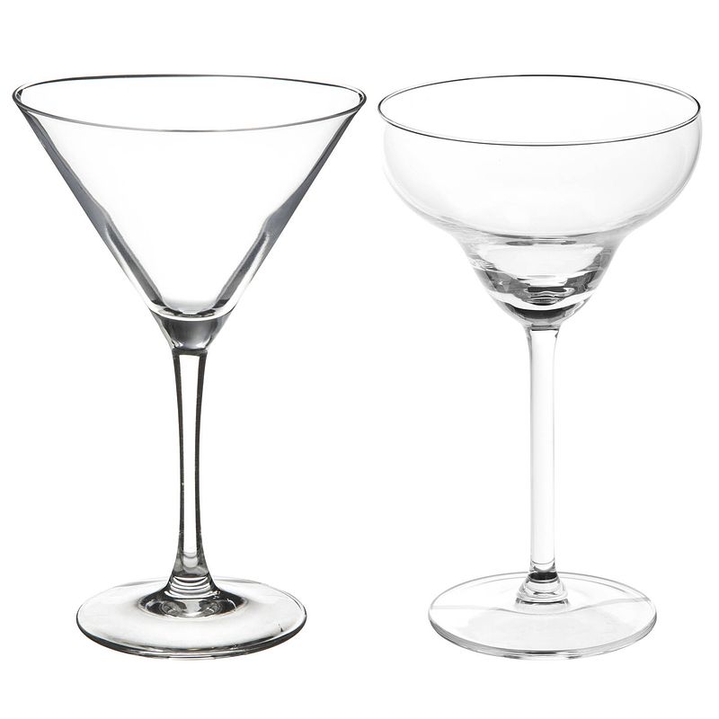 Foto van Cocktailglazen set - margarita/martini glazen - 8x stuks - drinkglazen