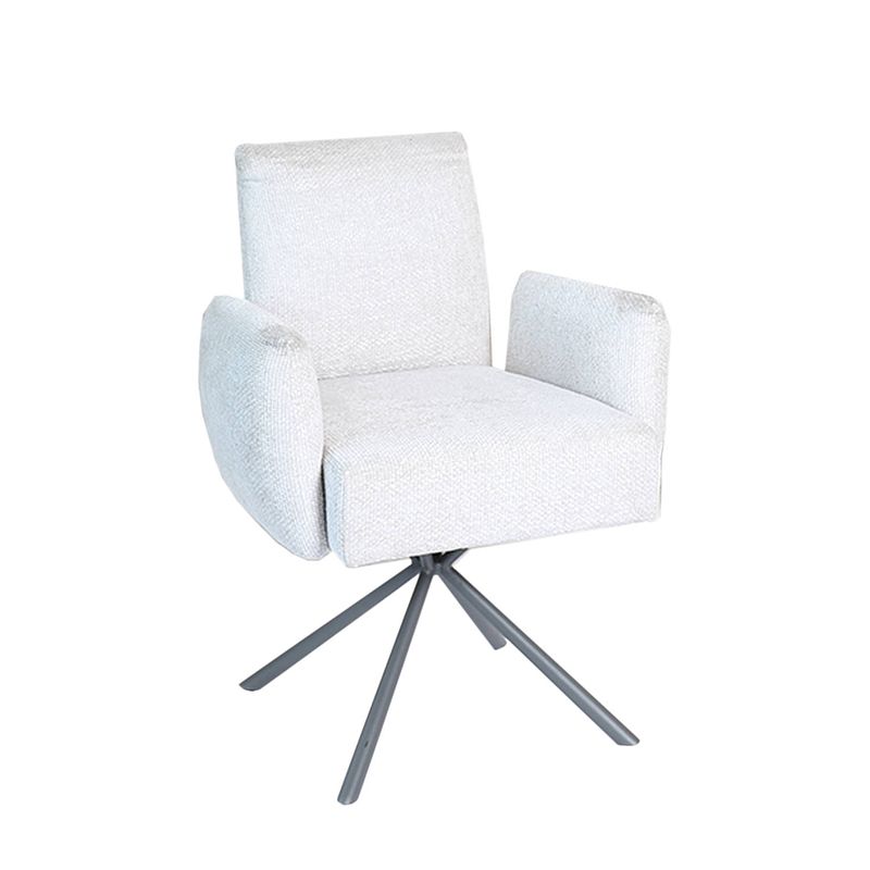 Foto van Ptmd lex cream dining chair legacy 15 dove grey legs