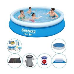 Foto van Bestway fast set rond 366x76 cm - zwembad combi deal