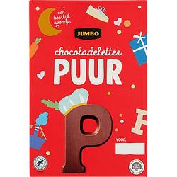 Foto van Jumbo chocoladeletter puur p 160g