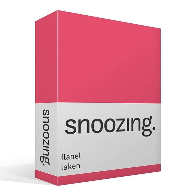 Foto van Snoozing - flanel - laken - eenpersoons - 150x260 - fuchsia