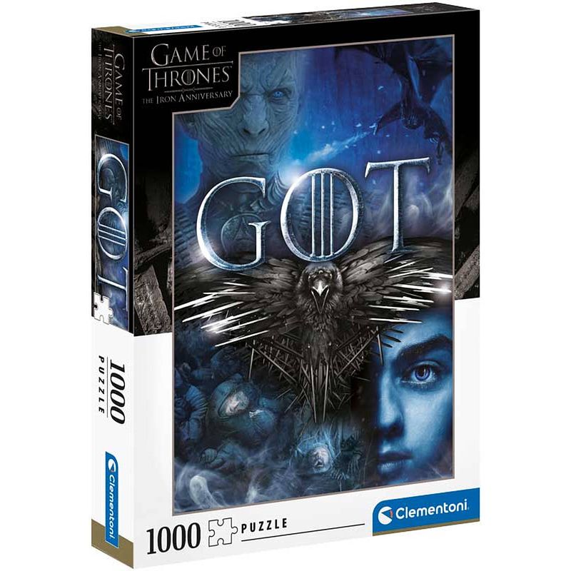 Foto van Clementoni legpuzzel game of thrones karton 1000 stukjes blauw