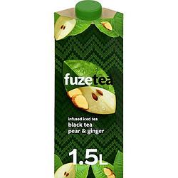 Foto van Fuzetea infused iced tea black tea pear & ginger limited edition 1,5 l bij jumbo