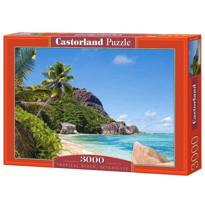 Foto van Castorland puzzel tropical beach op de seychelles - 3000 stukjes