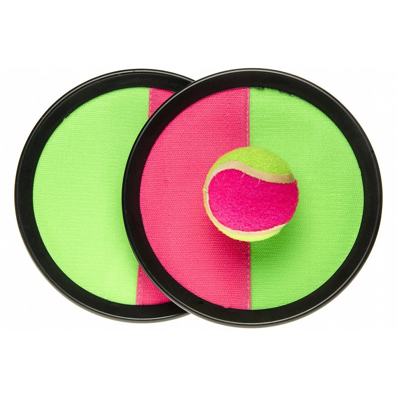 Foto van Lg-imports vangspel klittenband roze/groen 18 cm
