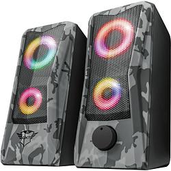 Foto van Trust gaming gxt 606 javv rgb verlichte 2.0 pc speaker - grijs camo