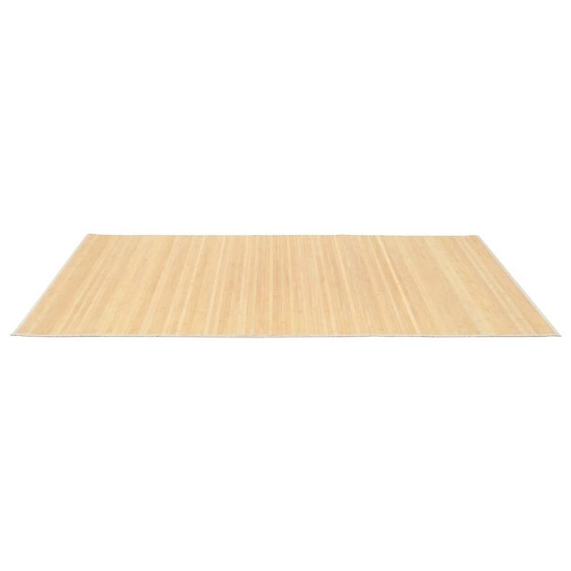 Foto van The living store bamboe tapijt - naturel - 150 x 200 cm - anti-slip onderkant