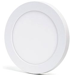 Foto van Led downlight pro - aigi foka - inbouw/opbouw - rond - 12w - aanpasbare kleur cct - mat wit - kunststof