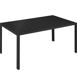 Foto van Tectake tuintafel bianca - 150 x 90 x 74,5 cm - zwart - 404401