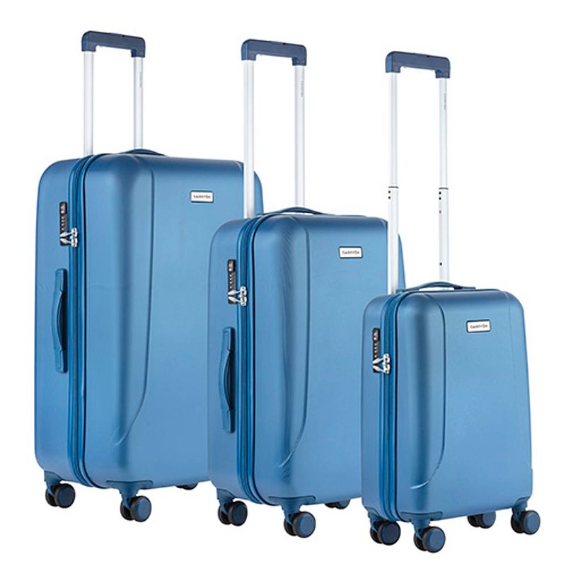 Foto van Carryon skyhopper kofferset tsa trolleyset met okoban dubbele wielen blauw