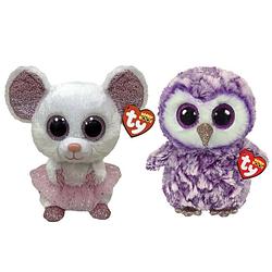 Foto van Ty - knuffel - beanie buddy - nina mouse & moonlight owl