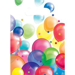 Foto van Amscan feesttasjes balloons 29,5 x 18 cm rood/blauw 8 stuks