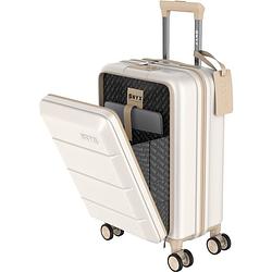 Foto van Onyx® handbagage koffer 35 l - spinner wielen - lichtgewicht trolley - dubbel tsa slot - handig voorvak - 55 cm - beige