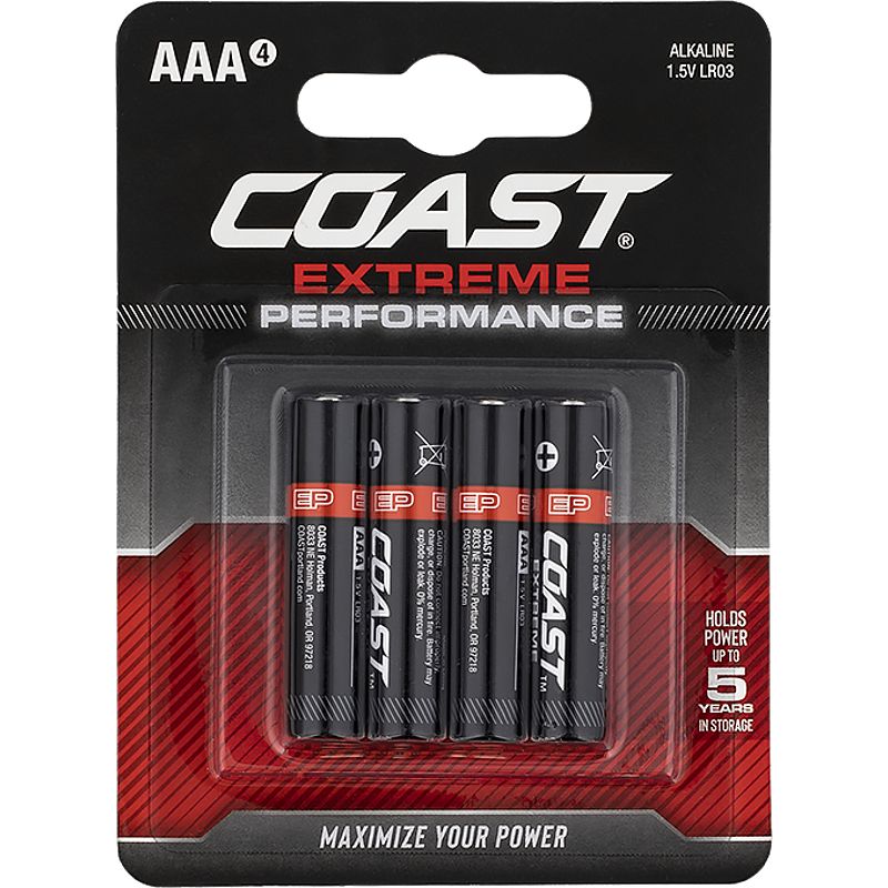 Foto van Coast lr03 extreme alkaline aaa-batterijen (4 stuks)
