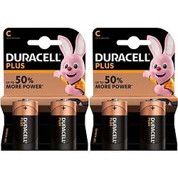 Foto van 4x duracell c plus batterijen alkaline lr14 mn1400 1.5 v - batterijen