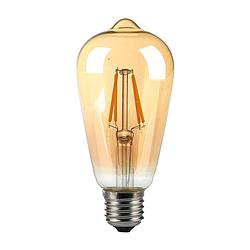 Foto van V-tac vt-1964-n e27 led lampen - amber - st64 - ip20 - 4w - 350 lumen - 2200k