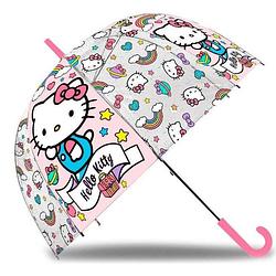 Foto van Hello kitty paraplu meisjes 45 cm roze/transparant