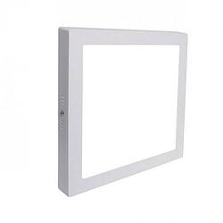 Foto van Led downlight - opbouw vierkant 18w - helder/koud wit 6400k - mat wit aluminium - 225mm