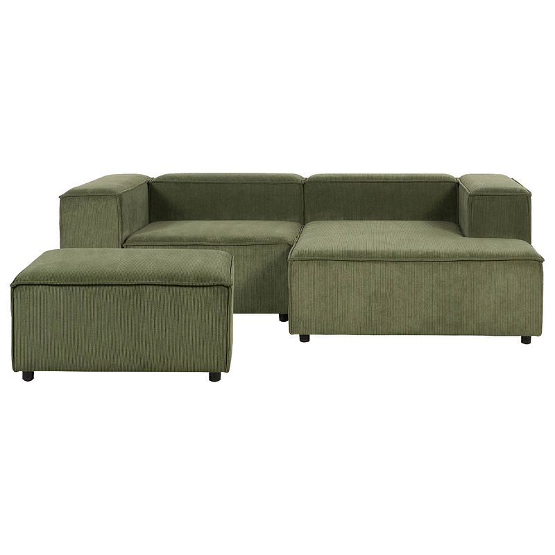 Foto van Beliani aprica - modulaire sofa-groen-corduroy