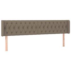 Foto van The living store - hoofdbord - taupe - 203 x 16 x 78/88 cm - duurzaam materiaal