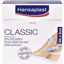Foto van Hansaplast 1556521 hansaplast classic standaard pleister 5 m x 8 cm