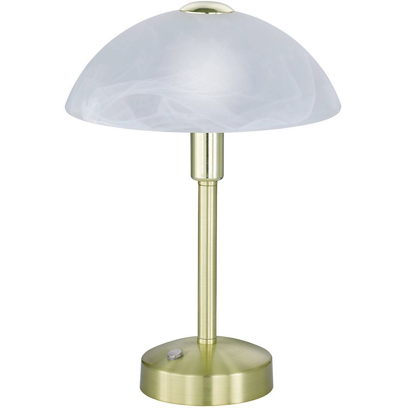 Foto van Led tafellamp - trion dontra - 4w - warm wit 3000k - rond - mat goud - aluminium