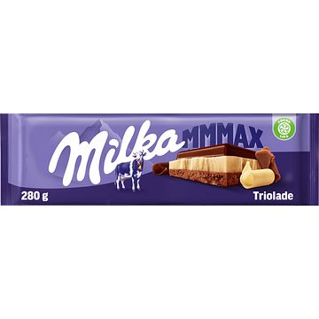 Foto van Milka mmmax chocolade reep triolade 280g bij jumbo