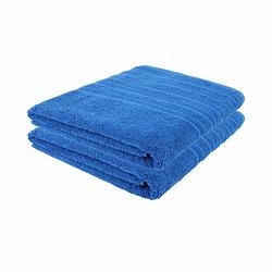 Foto van Pure4u luxe hotel handdoek - jeans blauw -2 stuks - 100x150cm - 550