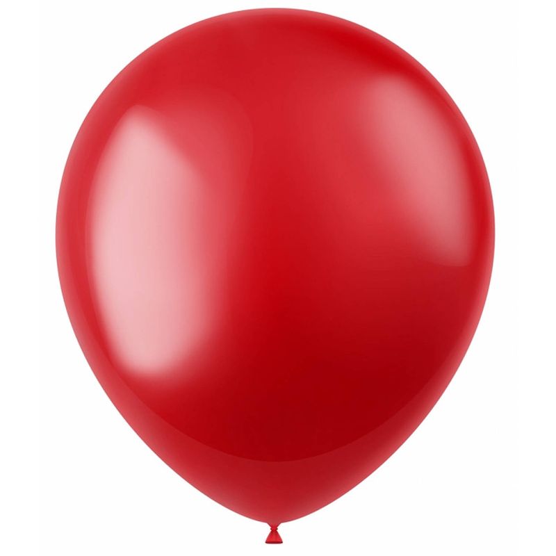Foto van Folat ballonnen metallic 33 cm latex rood 100 stuks