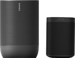 Foto van Sonos move zwart + sonos one zwart