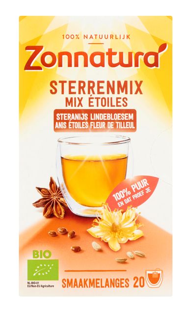 Foto van Zonnatura bio sterrenmix steranijs lindebloesem 20 stuks bij jumbo