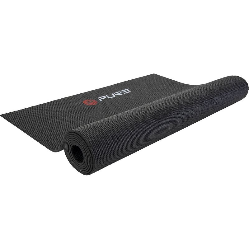 Foto van Pure2improve yogamat 172 x 61 cm polyvinyl zwart