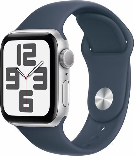 Foto van Apple watch se (2022) 40mm zilver aluminium sportband s/m