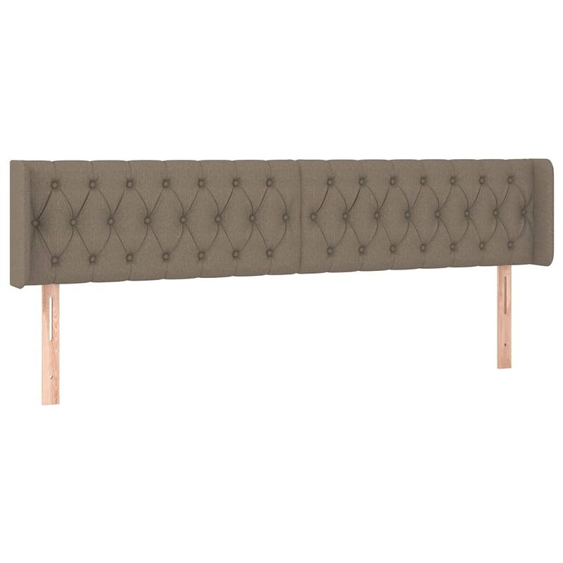 Foto van The living store - hoofdbord - taupe - 203 x 16 x 78/88 cm - duurzaam materiaal