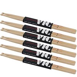 Foto van Vic firth american classic 5a drumstokken met houten tip (6 paar)