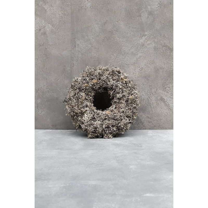 Foto van Couronne krans van mos thick grey ø30cm