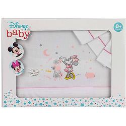 Foto van Disney beddengoed minnie mouse 82 x 106 cm katoen wit/roze