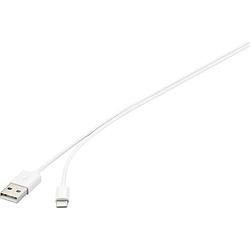 Foto van Basetech apple ipad/iphone/ipod aansluitkabel [1x usb-a 2.0 stekker - 1x apple dock-stekker lightning] 2.00 m wit