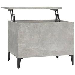 Foto van The living store salontafel lift top betongrijs 60x44.5x45cm - functioneel en stijlvol