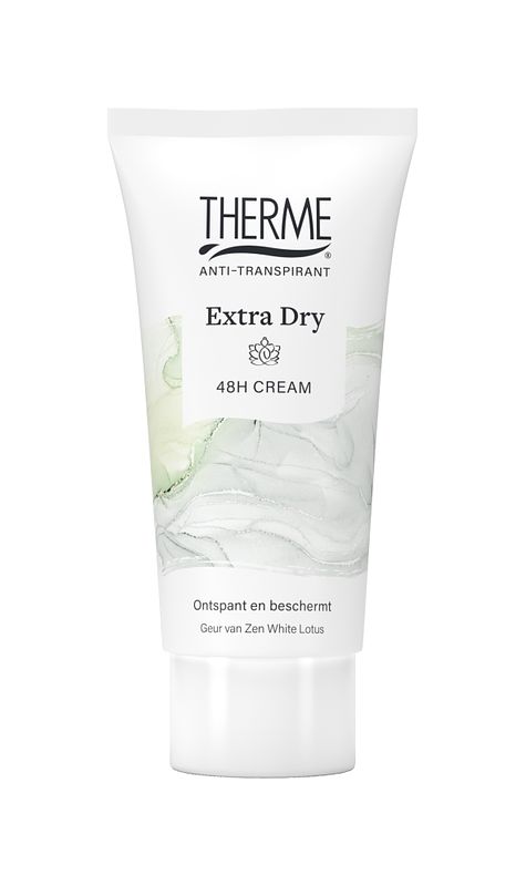 Foto van Therme anti-transpirant extra dry 48h cream - zen white lotus