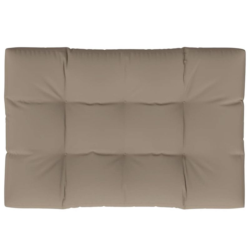 Foto van The living store palletkussen - polyester - 120 x 80 cm - zachte vulling - voor binnen en buiten gebruik - taupe kleur