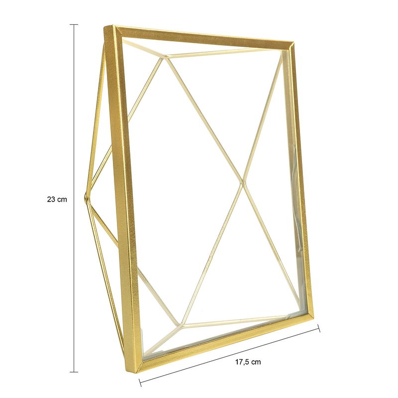 Foto van Quvio fotolijstje hexagon - 17,5 x 23 cm - staal - goud